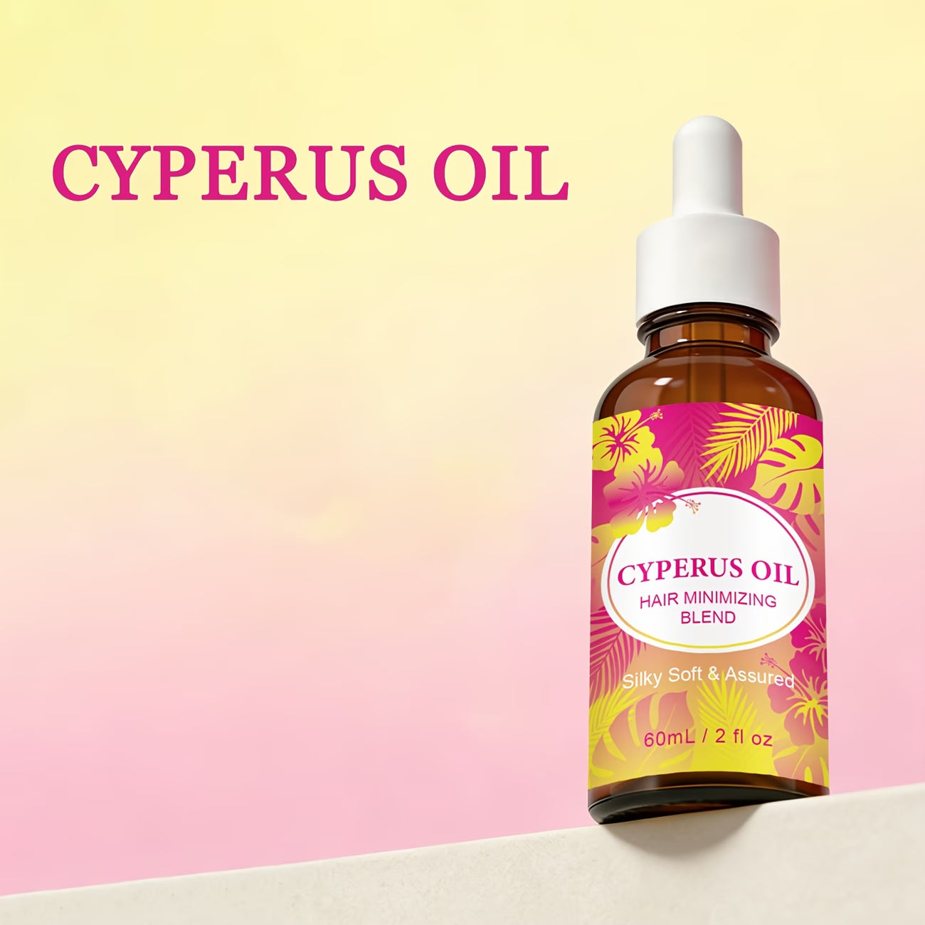 NakedSkn No-Grow Serum- 60ml Natural Cyperus Rotundus Oil For Hair Removal, Reducing Body Hair Growth for All Skin Types